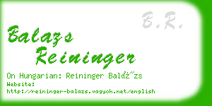 balazs reininger business card